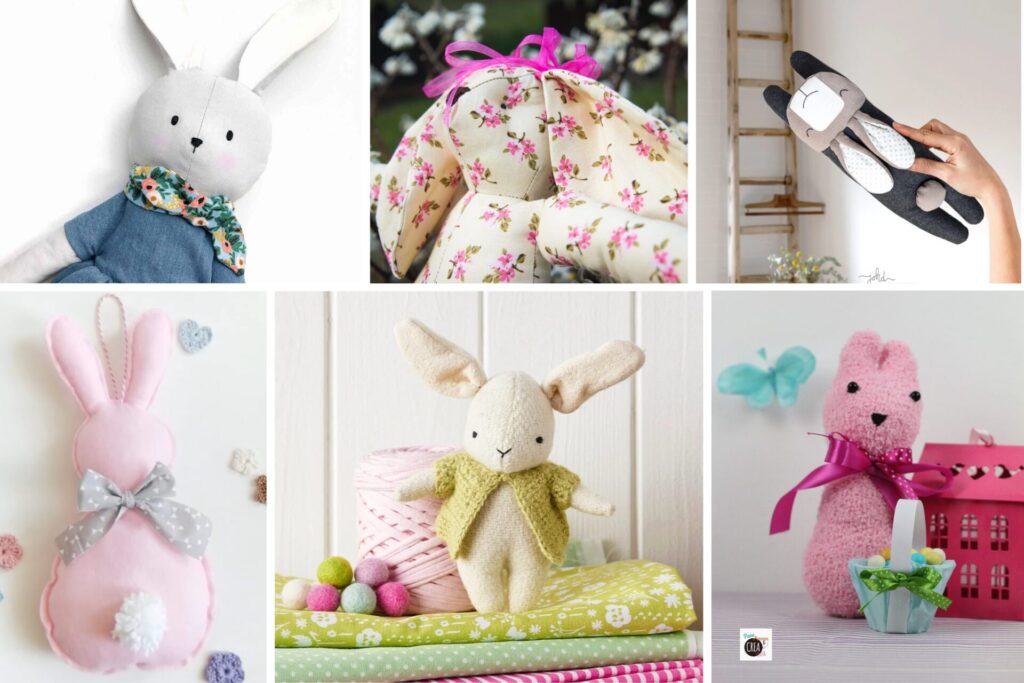 Coniglio Pasqua fai da te: 6 idee facili da cucire