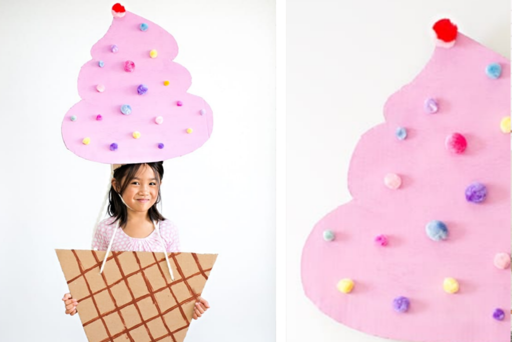 costume carnevale cono gelato cartone