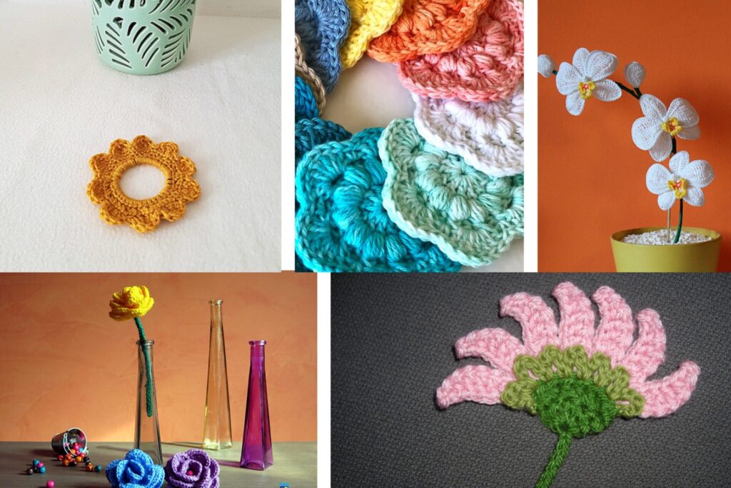 Fiori all'uncinetto: 5 schemi facili e veloci