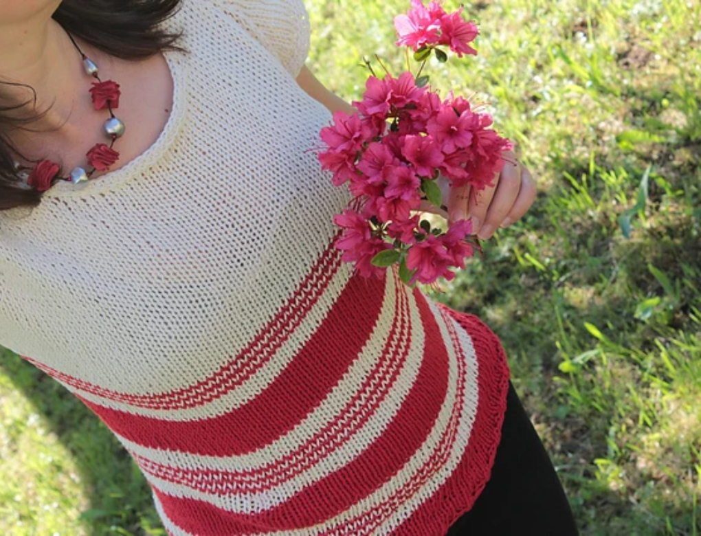 Maglia a righe in cotone estivo