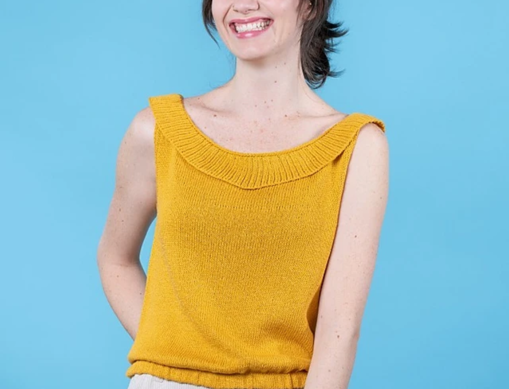 Canotta in maglia gialla